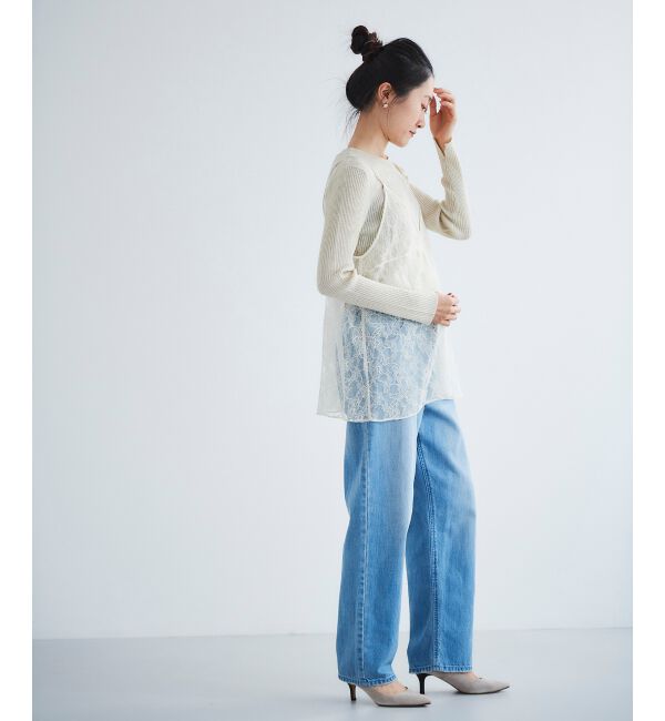 le.coeur blanc「ラッセルレースキャミブラウス」|キャミソール|