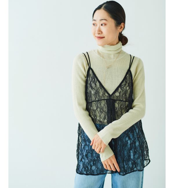 le.coeur blanc「ラッセルレースキャミブラウス」|キャミソール|