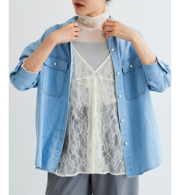 le.coeur blanc「ラッセルレースキャミブラウス」|キャミソール|