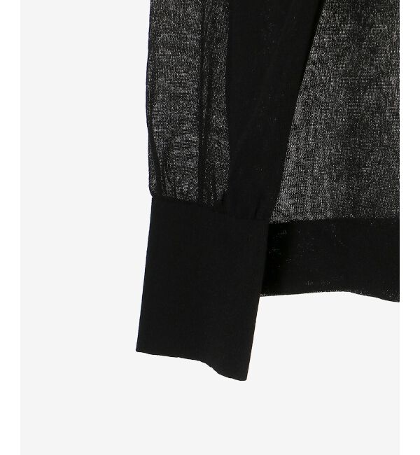 le.coeur blanc「《手洗い可能》シアースキッパー襟付きニット」|ニット・セーター|