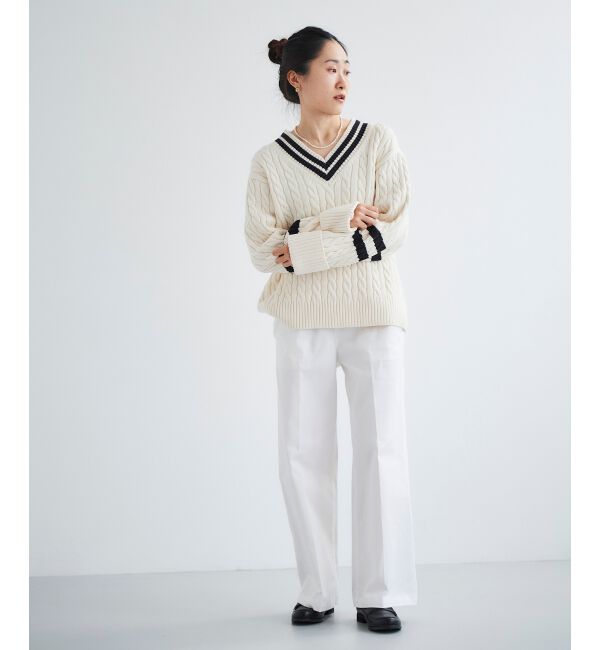 le.coeur blanc「《手洗い可能》マリンワイドパンツ」|その他|