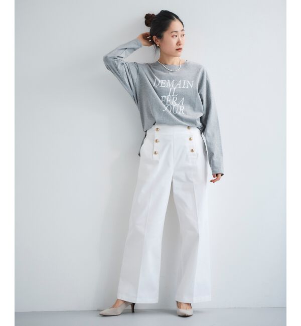 le.coeur blanc「《手洗い可能》マリンワイドパンツ」|その他|