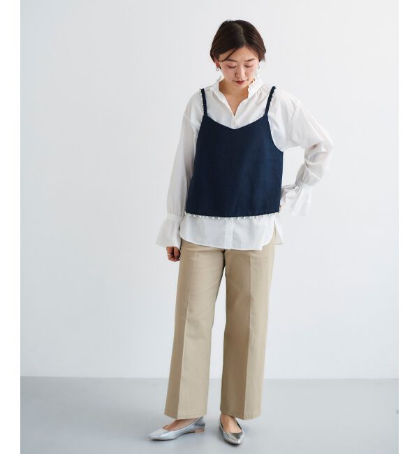 le.coeur blanc「《手洗い可能》マリンワイドパンツ」|その他|