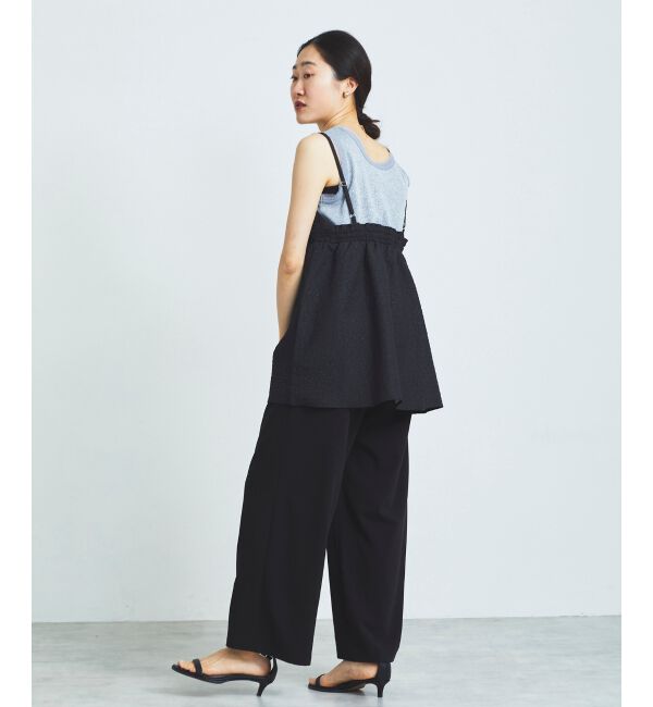 le.coeur blanc「《手洗い可能》ふくれジャガードキャミブラウス」|シャツ・ブラウス|