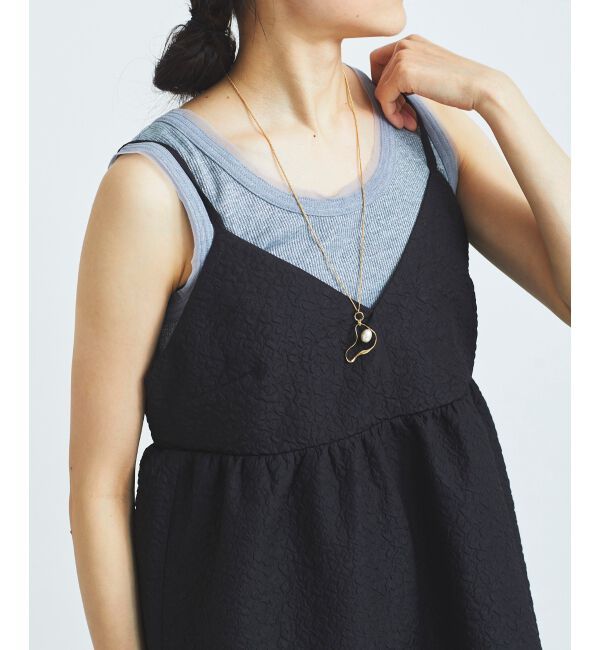 le.coeur blanc「《手洗い可能》ふくれジャガードキャミブラウス」|シャツ・ブラウス|