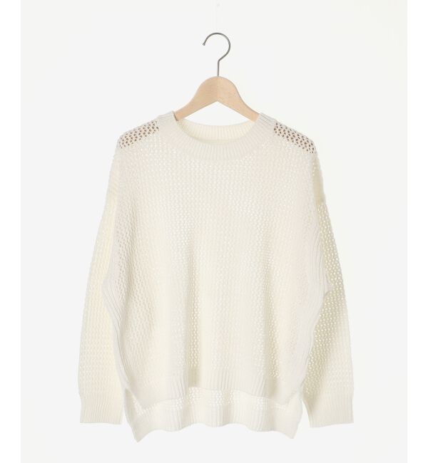 le.coeur blanc「《手洗い可能》テープヤーンメッシュプルオーバー」|ニット・セーター|