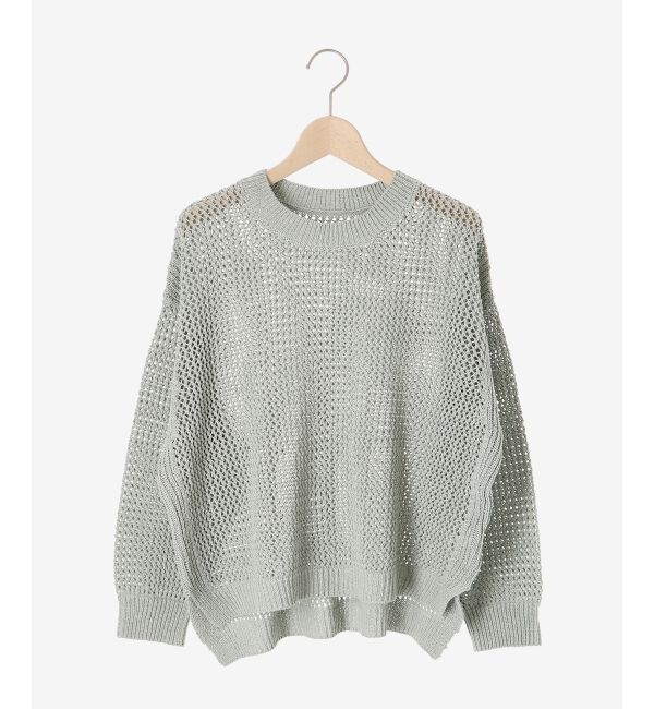 le.coeur blanc「《手洗い可能》テープヤーンメッシュプルオーバー」|ニット・セーター|