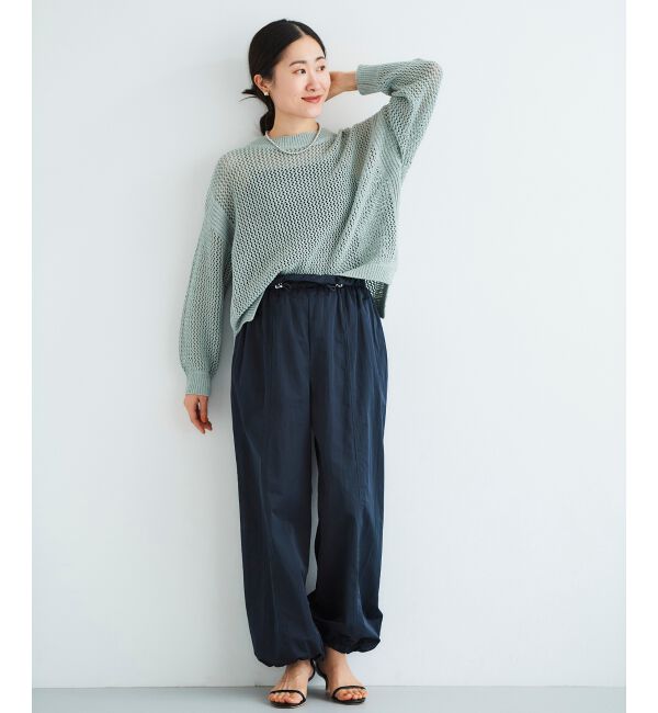 le.coeur blanc「《手洗い可能》テープヤーンメッシュプルオーバー」|ニット・セーター|