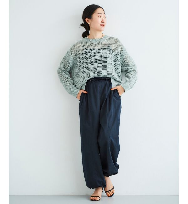 le.coeur blanc「《手洗い可能》テープヤーンメッシュプルオーバー」|ニット・セーター|