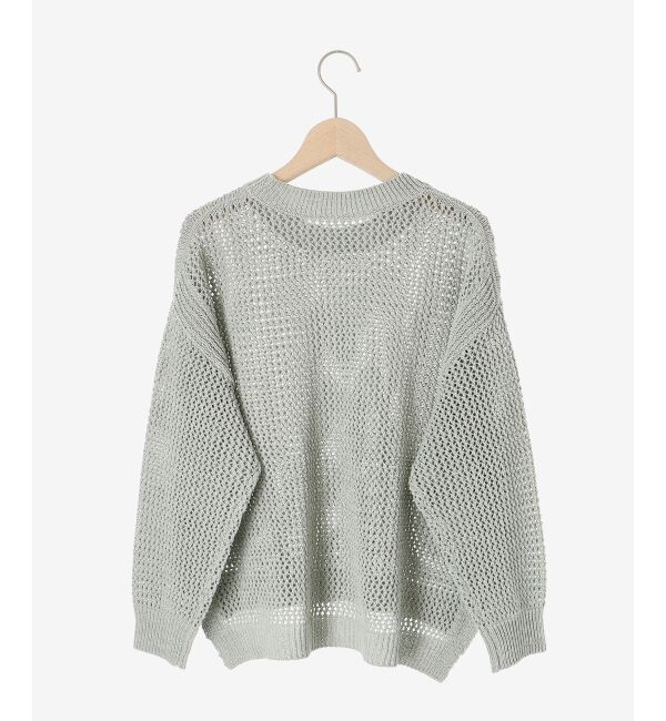 le.coeur blanc「《手洗い可能》テープヤーンメッシュプルオーバー」|ニット・セーター|