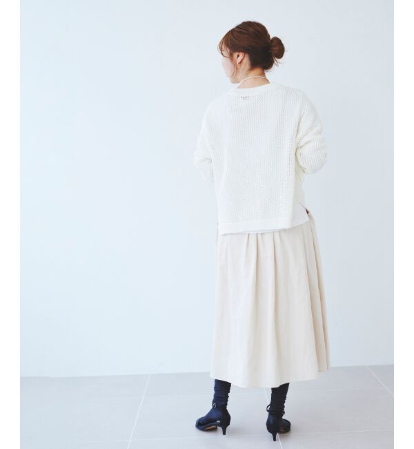 le.coeur blanc「《手洗い可能》テープヤーンメッシュプルオーバー」|ニット・セーター|