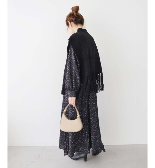 le.coeur blanc「《手洗い可能》フリンジニットベスト」|ベスト・ジレ|