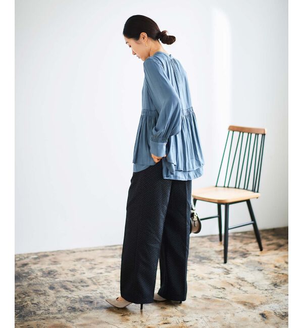 le.coeur blanc「Perle Peche ジャガードイージーパンツ」|その他|