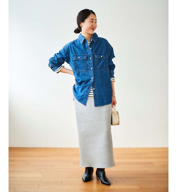 le.coeur blanc「《手洗い可能》GLACEスパンコールロゴボーダー」|Tシャツ・カットソー|