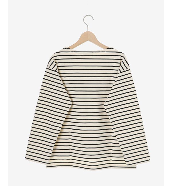 le.coeur blanc「《手洗い可能》GLACEスパンコールロゴボーダー」|Tシャツ・カットソー|