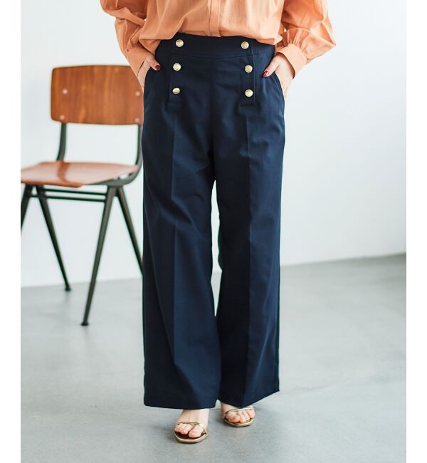 le.coeur blanc「《スタイルアップ効果抜群》ツイルストレッチマリンパンツ」|その他|