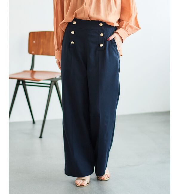 le.coeur blanc「《スタイルアップ効果抜群》ツイルストレッチマリンパンツ」|その他|