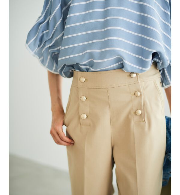 le.coeur blanc「《スタイルアップ効果抜群》ツイルストレッチマリンパンツ」|その他|