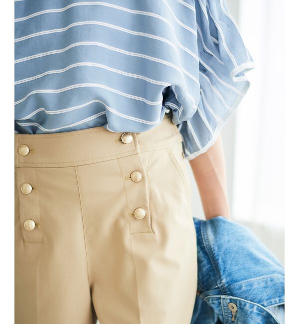 le.coeur blanc「《スタイルアップ効果抜群》ツイルストレッチマリンパンツ」|その他|