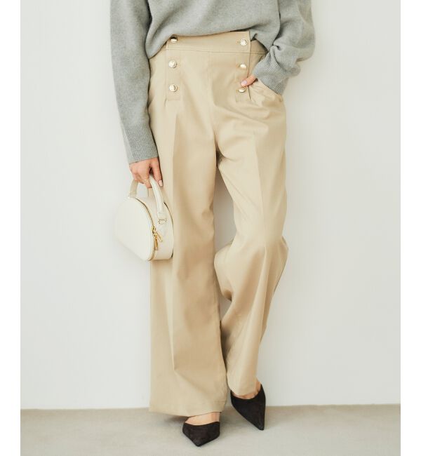 le.coeur blanc「《スタイルアップ効果抜群》ツイルストレッチマリンパンツ」|その他|