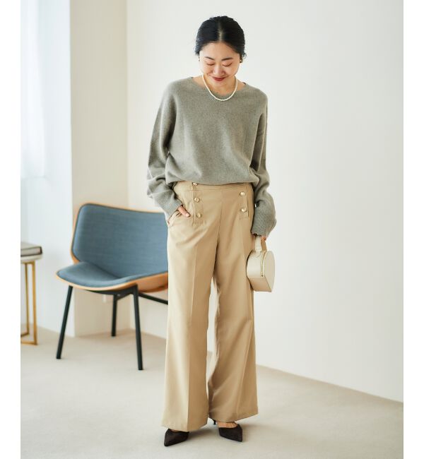 le.coeur blanc「《スタイルアップ効果抜群》ツイルストレッチマリンパンツ」|その他|