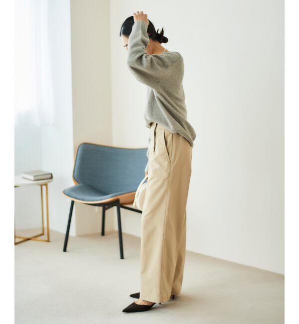 le.coeur blanc「《スタイルアップ効果抜群》ツイルストレッチマリンパンツ」|その他|