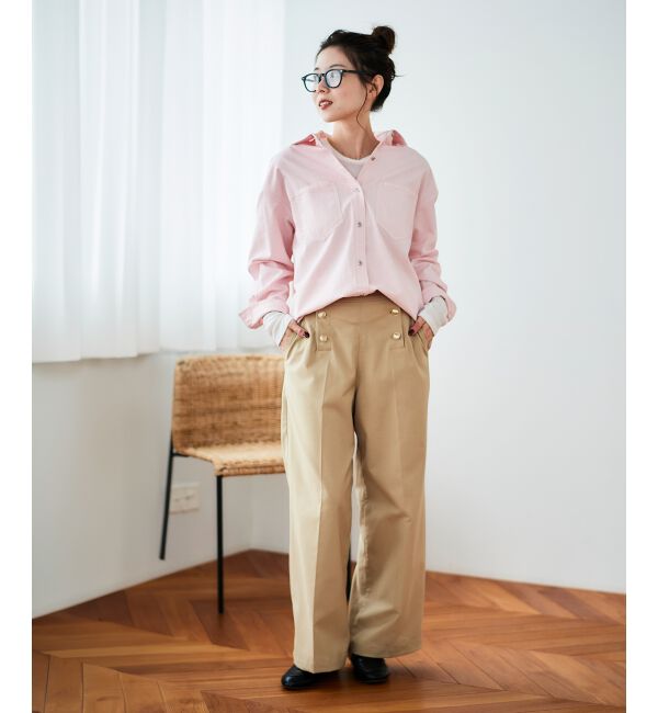 le.coeur blanc「《スタイルアップ効果抜群》ツイルストレッチマリンパンツ」|その他|