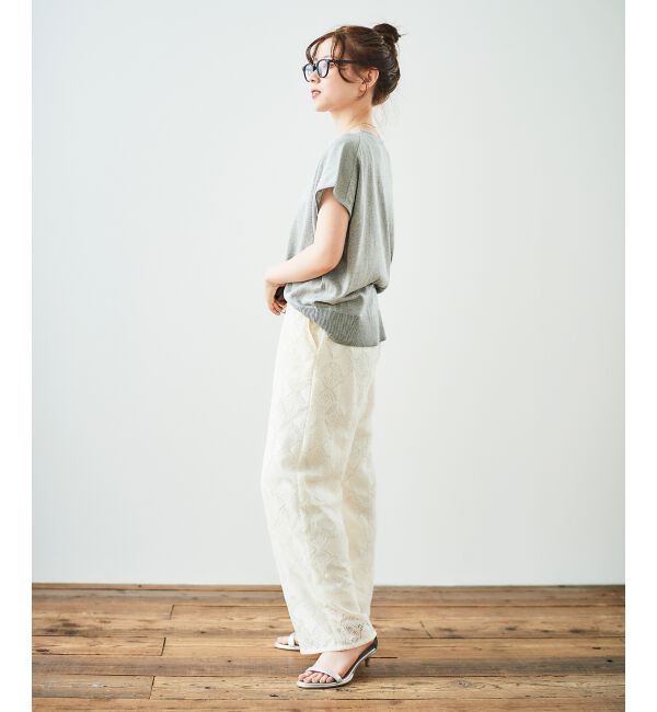  「《手洗い可能》フレンチスリーブラメニット」|ニット・セーター|