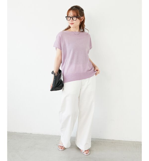  「《手洗い可能》フレンチスリーブラメニット」|ニット・セーター|