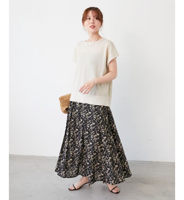  「《手洗い可能》フレンチスリーブラメニット」|ニット・セーター|