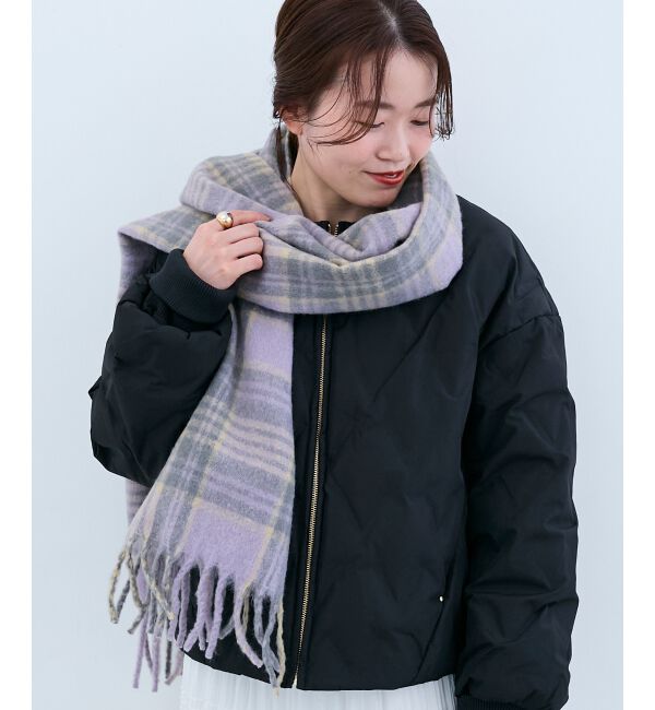  「チェック起毛ストール」|ストール|