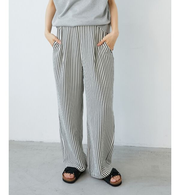  「《楽な履き心地◎》ドビーストライプサッカータックパンツ」|その他|