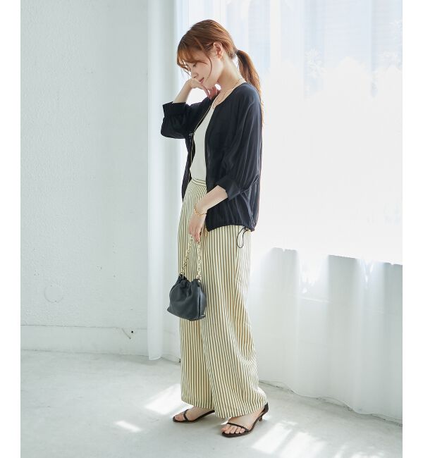  「《楽な履き心地◎》ドビーストライプサッカータックパンツ」|その他|