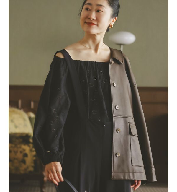  「《手洗い可能》レースオフショルブラウス」|シャツ・ブラウス|