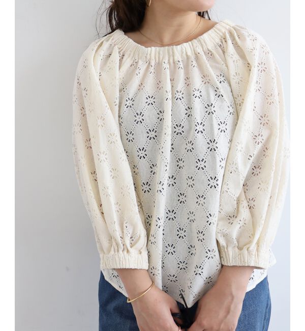  「《手洗い可能》レースオフショルブラウス」|シャツ・ブラウス|