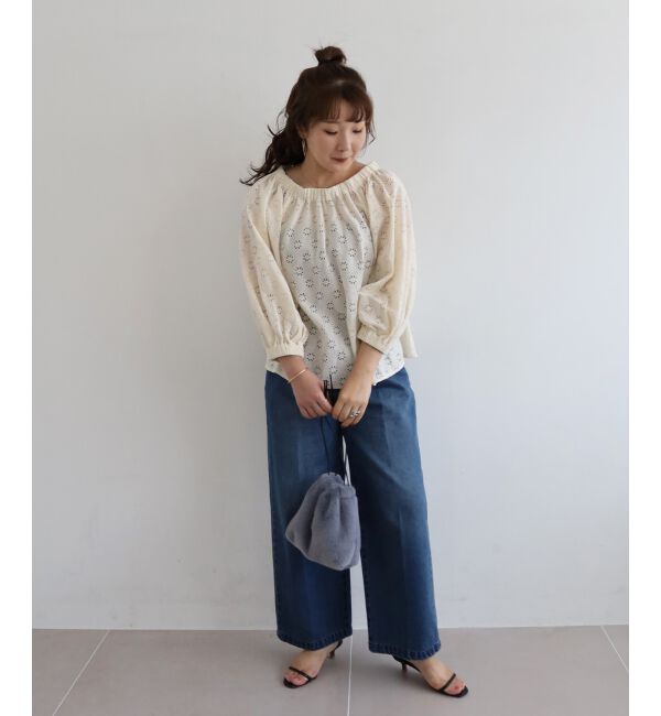  「《手洗い可能》レースオフショルブラウス」|シャツ・ブラウス|