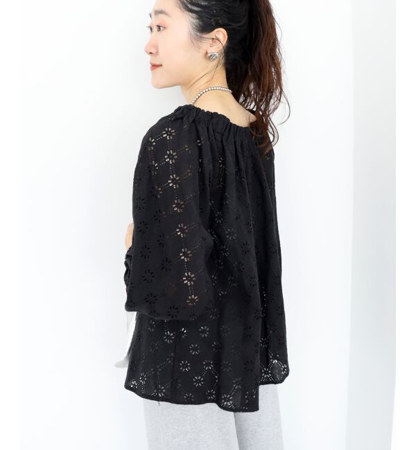  「《手洗い可能》レースオフショルブラウス」|シャツ・ブラウス|