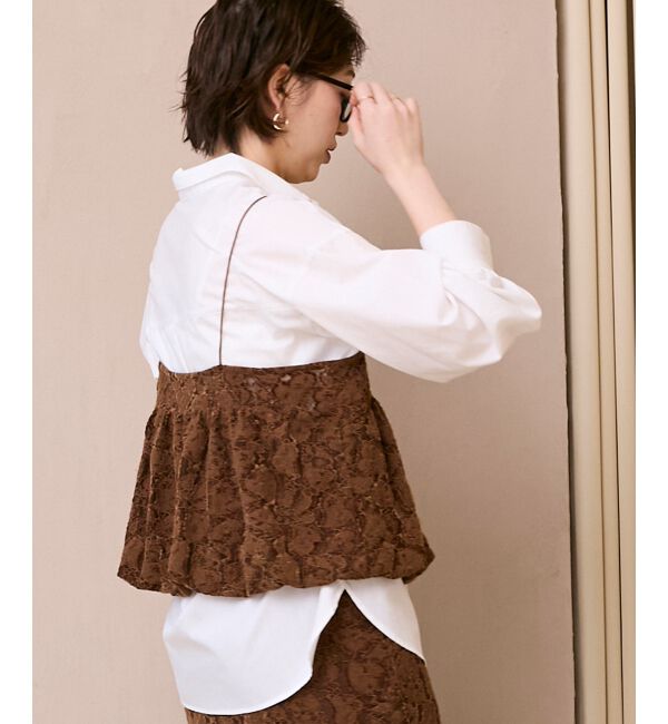  「《WEB限定アイテム》起毛レースバルーンキャミ」|キャミソール|