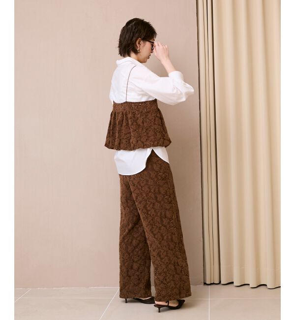  「《WEB限定アイテム》起毛レースバルーンキャミ」|キャミソール|