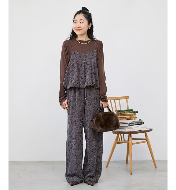  「《WEB限定アイテム》起毛レースバルーンキャミ」|キャミソール|