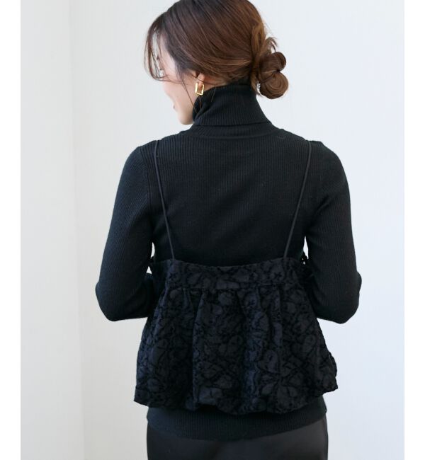  「《WEB限定アイテム》起毛レースバルーンキャミ」|キャミソール|