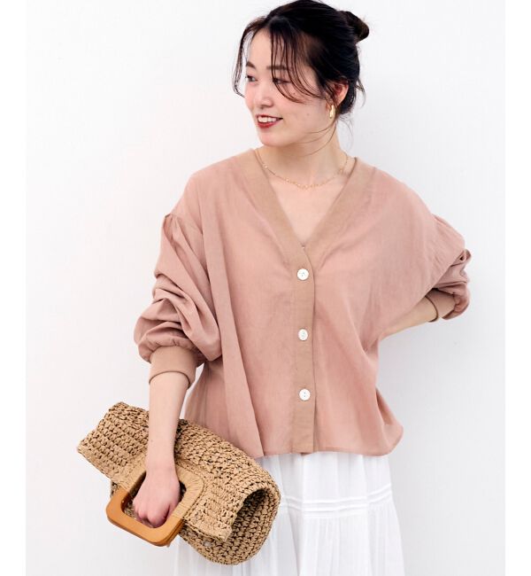  「シアーシャツカーデ」|シャツ・ブラウス|オレンジ