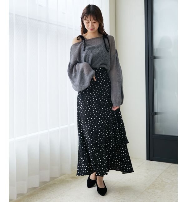 MAJESTICLEGON「ドロストメッシュニット」|ニット・セーター|Ｃ／グレー