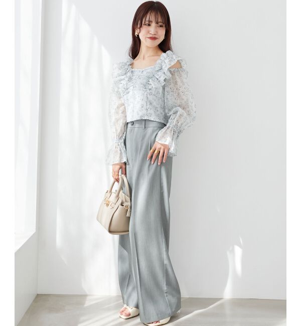  「オープンショルダーフリルブラウス」|シャツ・ブラウス|