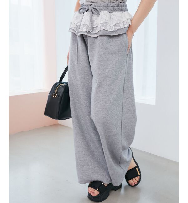  「フリルレイヤードスウェットパンツ」|その他|