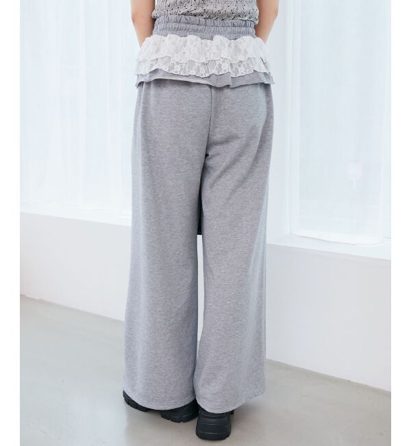 「フリルレイヤードスウェットパンツ」|その他|