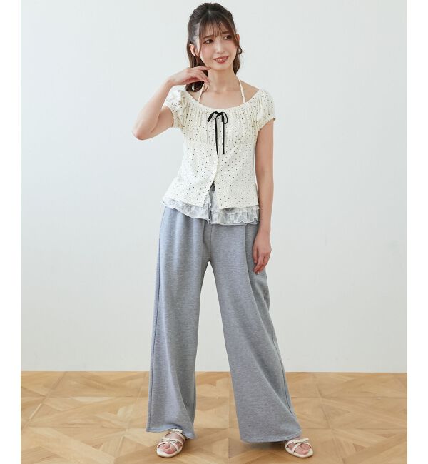  「フリルレイヤードスウェットパンツ」|その他|