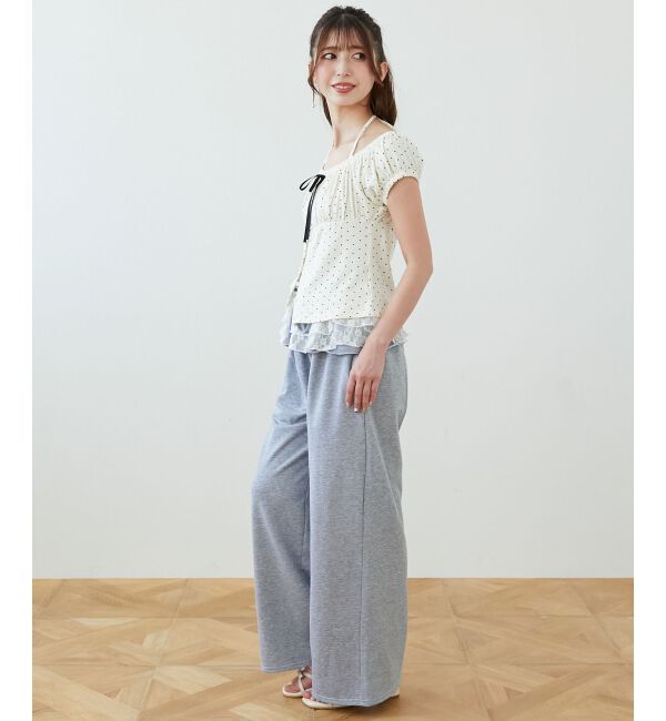  「フリルレイヤードスウェットパンツ」|その他|