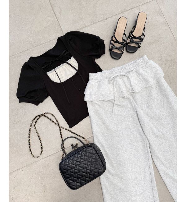  「フリルレイヤードスウェットパンツ」|その他|