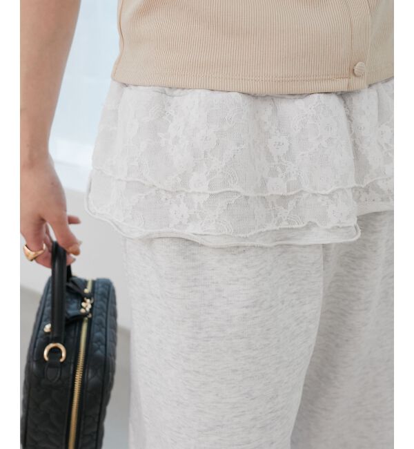  「フリルレイヤードスウェットパンツ」|その他|